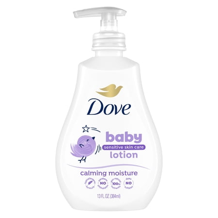 Dove Sensitive Skin Care Baby Lotion Calming Moisture for a Soothing Scented Lotion Calming Moisture Hypoallergenic and Dermatologist-Tested, 13 Fl oz