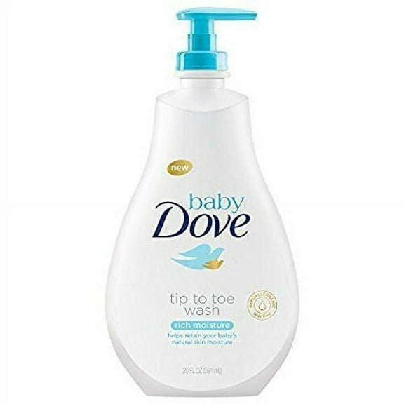 Baby Dove Rich Moisture Tip to Toe Wash, 20 oz 1 ea (Pack of 2)