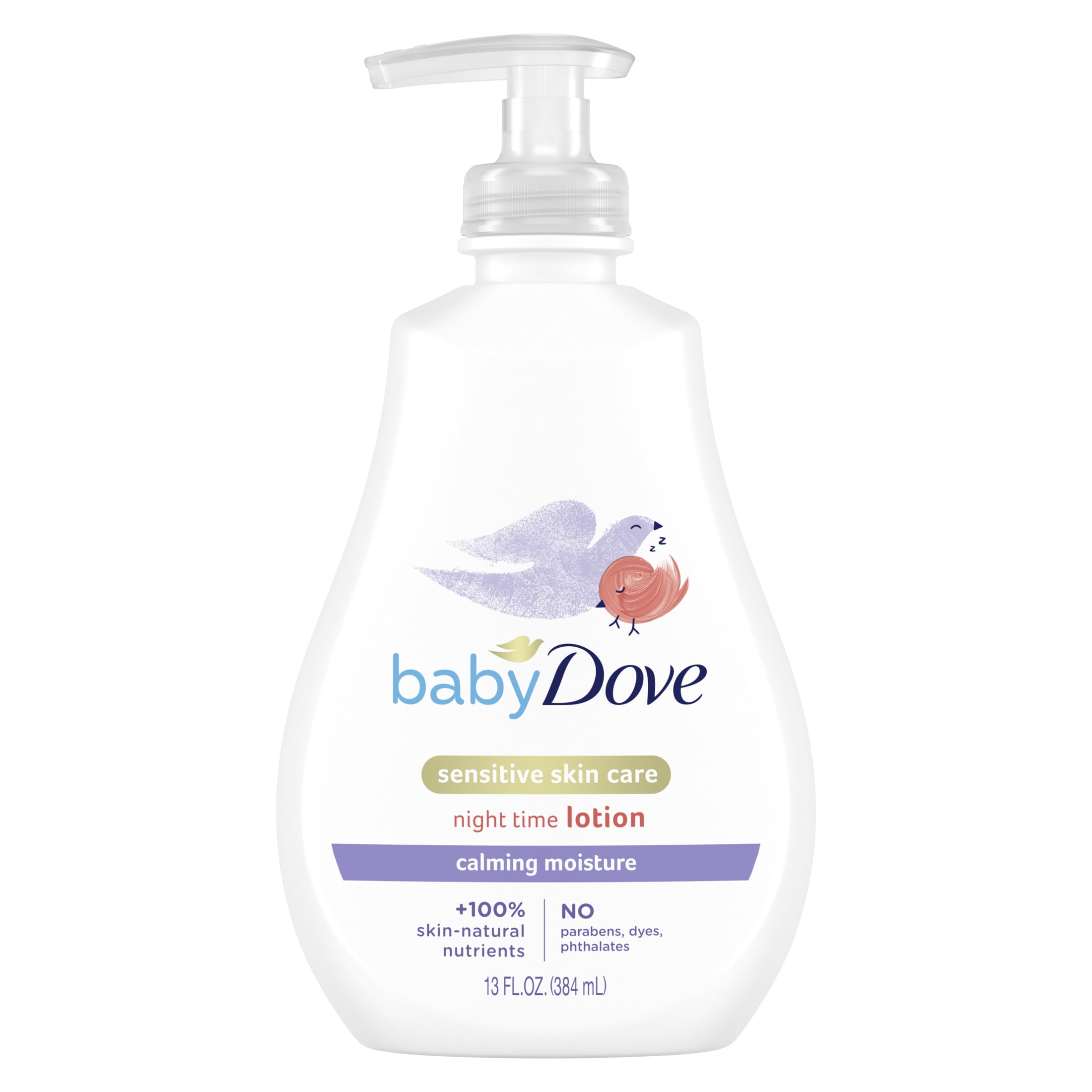 Dove Sensitive Skin Care Baby Lotion Calming Moisture for a Soothing Scented Lotion Calming Moisture Hypoallergenic and Dermatologist-Tested, 13 Fl oz