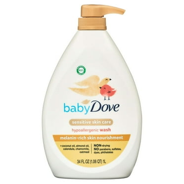 Dove Sensitive Newborn Liquid Body Wash with Melanin Rich Skin Nourishment, 34 oz