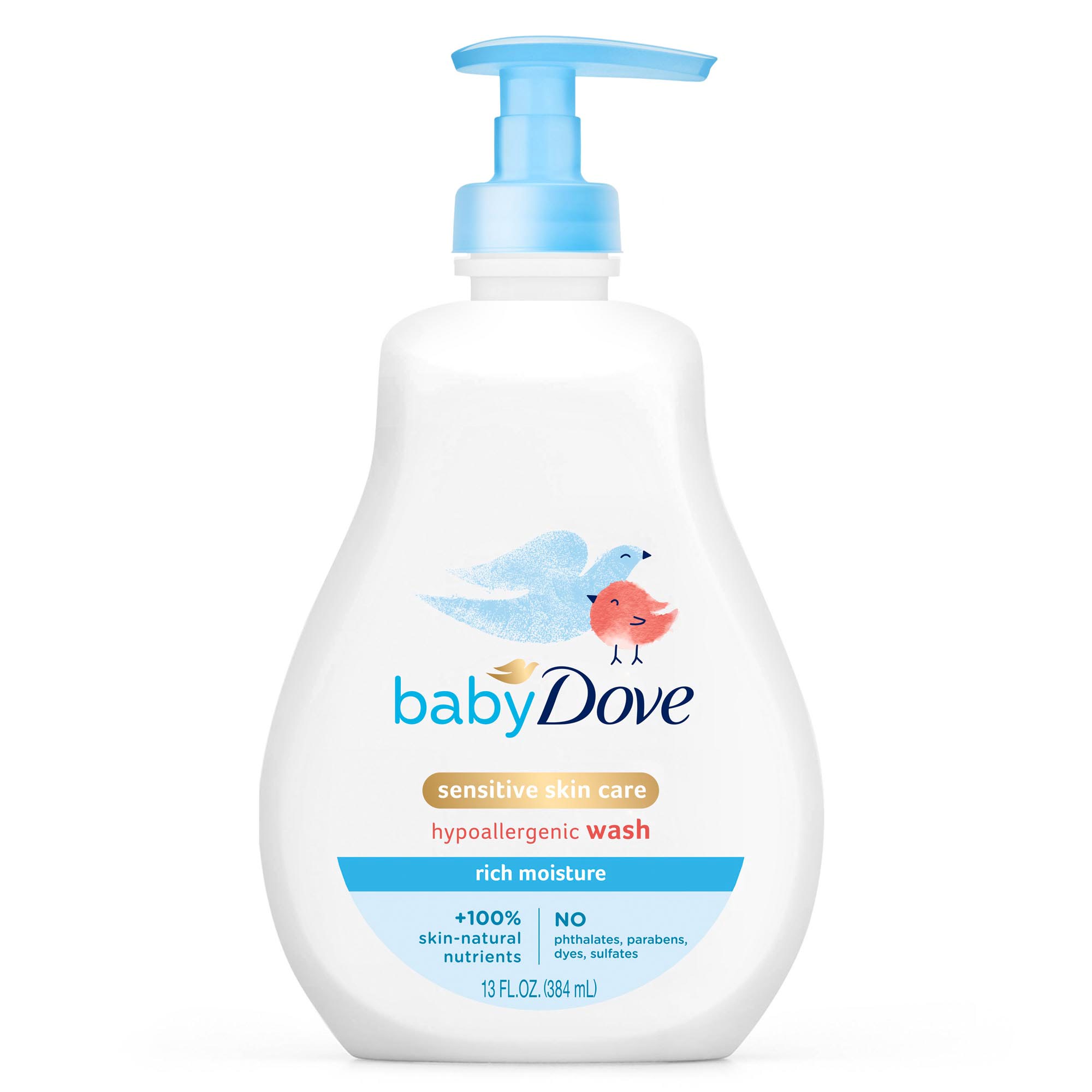 Baby Dove Sensitive Skin Care Liquid Baby Body Wash Rich Moisture, Hypoallergenic and Tear-Free, 13 oz - image 1 of 13