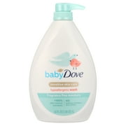 Baby Dove Sensitive Skincare Liquid Body Wash Fragrance Free Moisture, Hypoallergenic, 34 oz