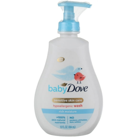 Baby Dove Tip to Toe Wash, Rich Moisture 13 oz (Pack of 2)
