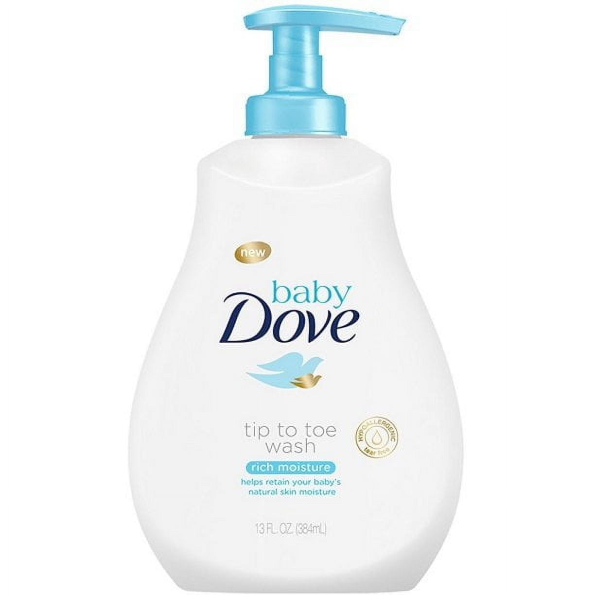 Baby Dove Tip to Toe Wash, Rich Moisture 13 oz (Pack of 3)