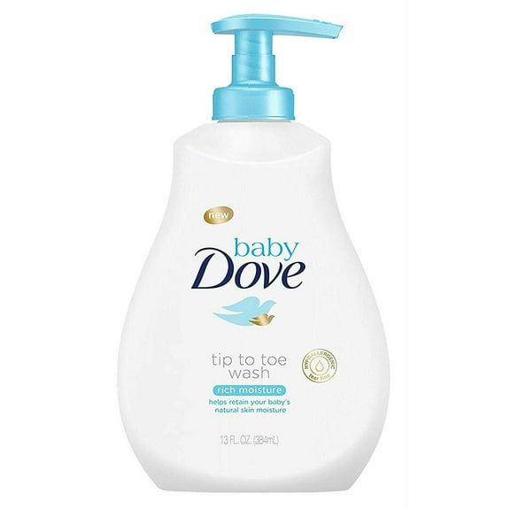Baby Dove Tip to Toe Wash, Rich Moisture 13 oz (Pack of 6)