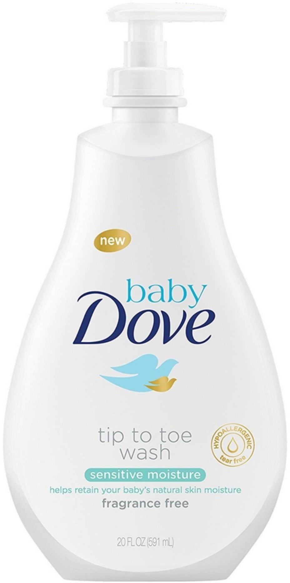 Baby Dove Tip to Toe Wash, Sensitive Moisture 20 oz (Pack of 4