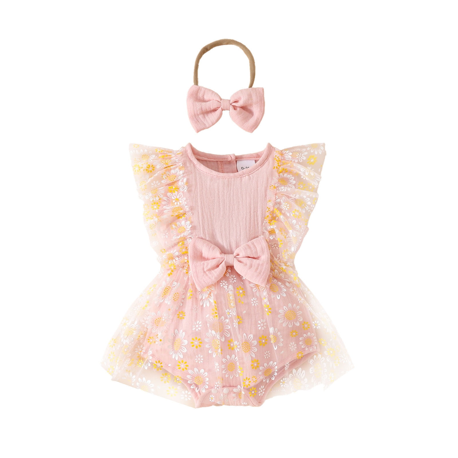 Odizli Geburtstags-Outfit Für Mädchen - Pailletten Tüllkleid Mit Stirnband