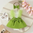 thumbnail image 1 of Baby Dress Cute Pattern Embroider Tulle Romper Long Sleeve Bodysuit Toddler Girl Clothes Baby Girl Outfit for Girls 3-6 Months, 1 of 4
