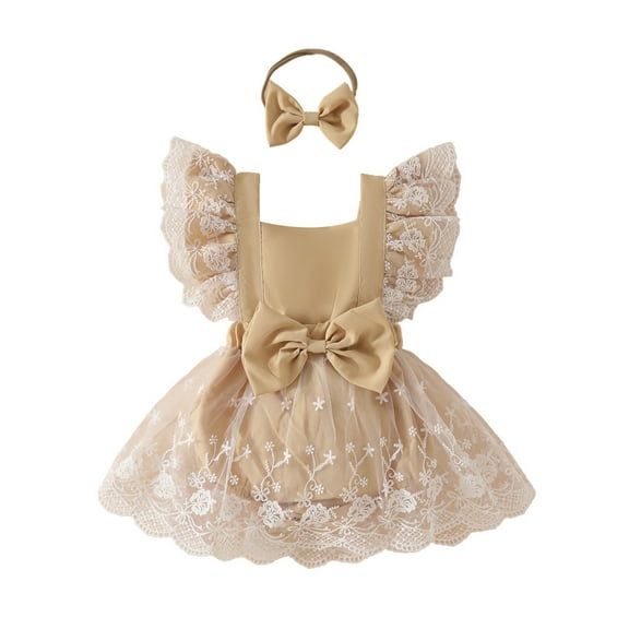 Baby Dress Cute Pattern Embroider Tulle Romper Long Sleeve Bodysuit Toddler Girl Clothes Outfits Baby Girl for 9-12 Months