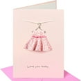 thumbnail image 1 of Baby Dress Greeting Card – Adorable Pink Floral Card with Hanger Design – Perfect for New Parents, Baby Showers, or Celebrating Love for Your Little One, 1 of 3