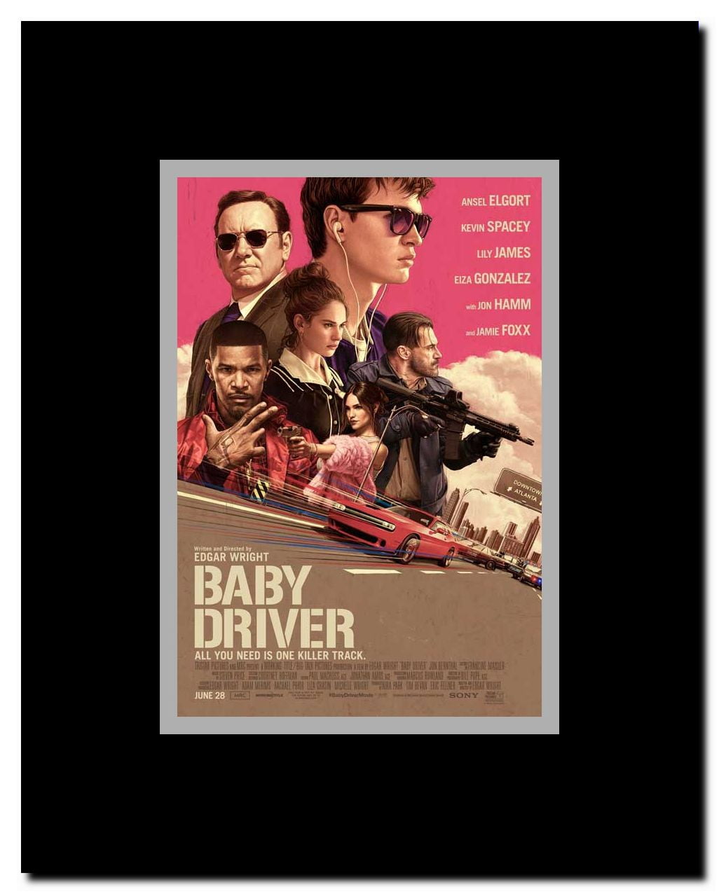 Baby Driver Framed Movie Poster