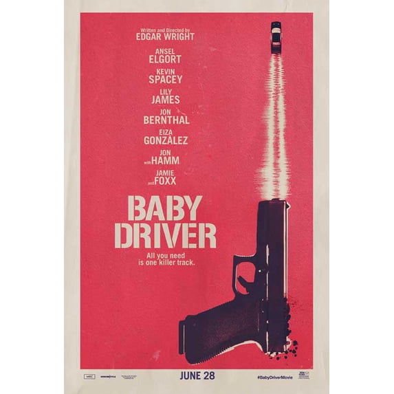 Baby Driver Movie POSTER 27" x 40" Style B