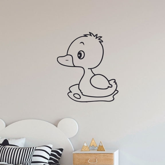 Baby Duck Cute Ducks Animals Animal Children Cartoon Wall Sticker Art Decal for Girls Boys Room Bedroom Nursery Kindergarten House Fun Home Decor Stickers Wall Art Vinyl Decoration Size (40x40 inch)