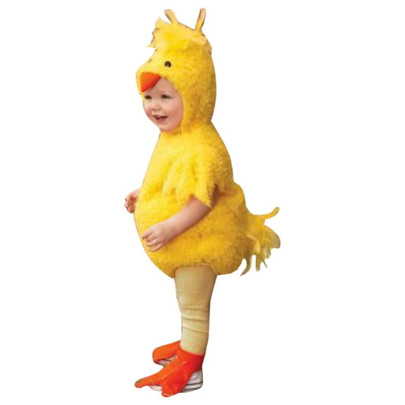 Baby Boy Easter Outfit Chicken Romper Hooded Bodysuits Easter Cartoon Hoodie Jumpsuit Outfits 18-24 Months