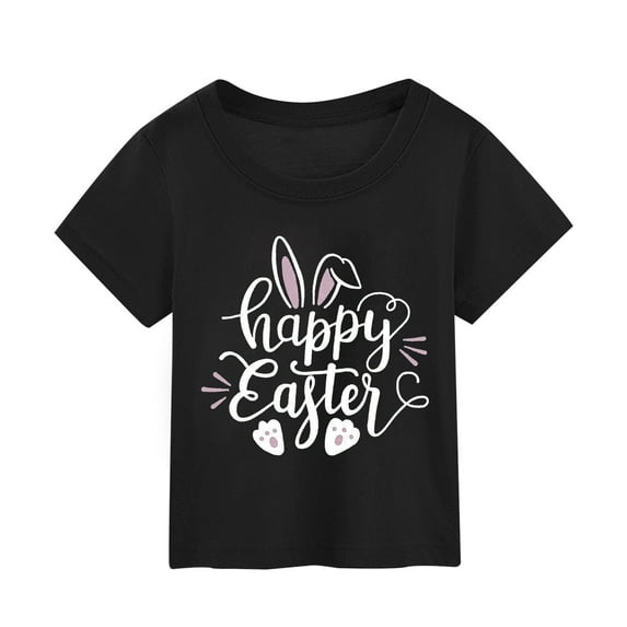 Baby Easter Shirts Cute Bunny Funny Rabbit Graphic Tshirts Easter Outfit Kids Tee Tops Size 7-8