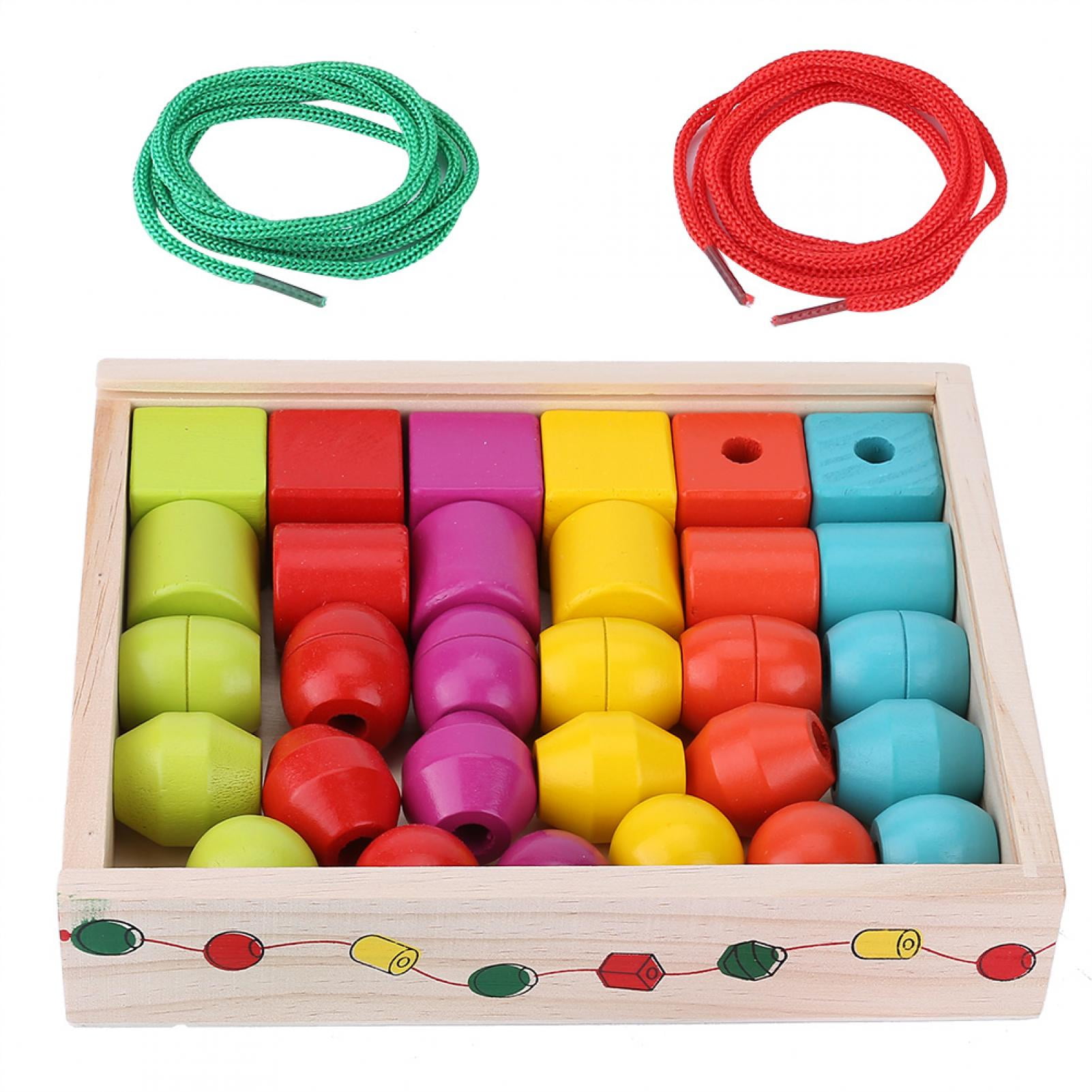 Baby Educational Toy Beads Threading Toys Wooden Educational Toy Beads