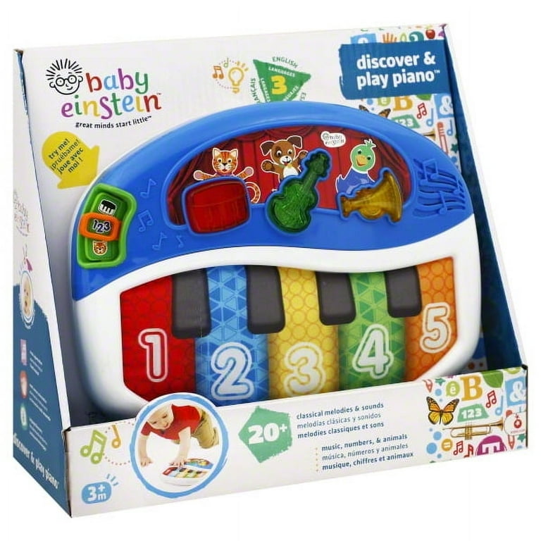 Baby Einstein Discover and Play Piano Toy, Soft Keys, Lights, Ages