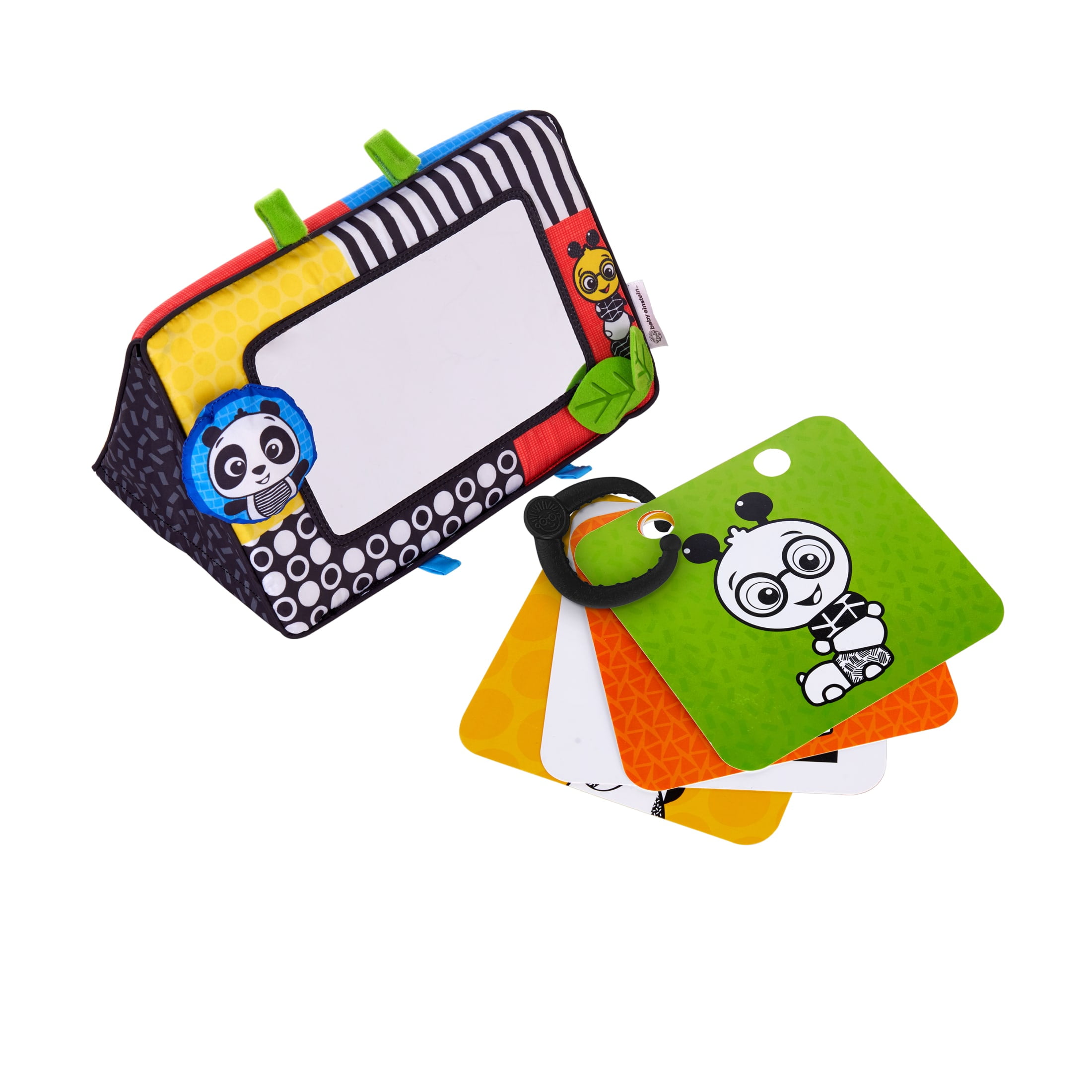 Baby Einstein Flip for Art High Contrast Floor Activity Mirror with Take Along Cards, Infants Ages 0 Months +