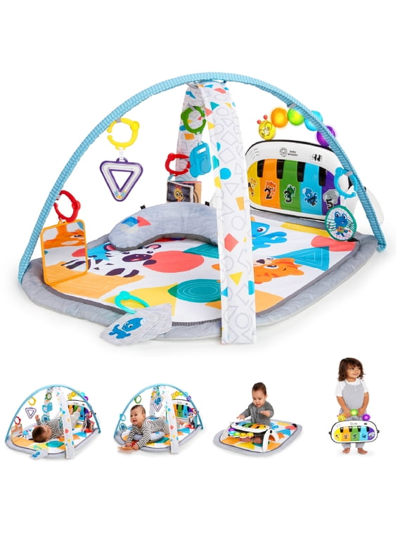 Kickin' Tunes 4-in-1 Infant Baby Activity Gym & Tummy Time Play Mat with Piano, 0-36 Months, Multicolor
