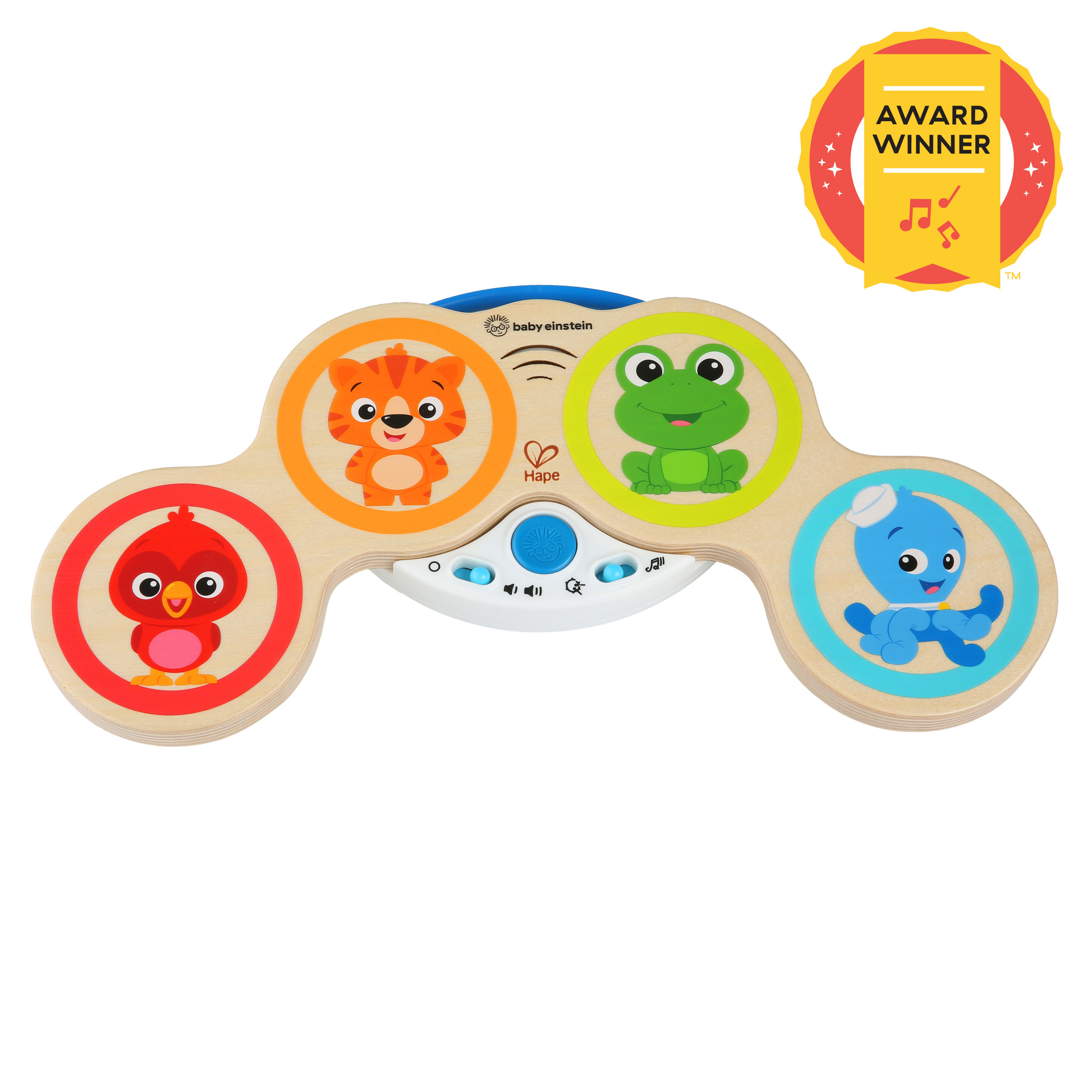 Baby Einstein Magic Touch Drums Wooden Musical Baby Toy, Unisex, Ages 6 months+ - image 1 of 6