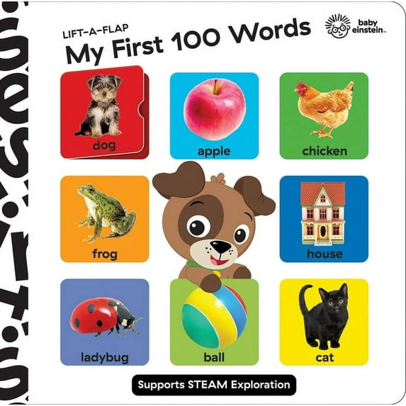 Baby Einstein: My First 100 Words Lift-A-Flap, (Hardcover)