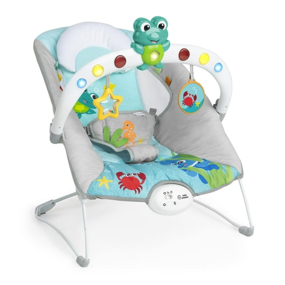 Baby Einstein Ocean Explorers Kick to It Neptune Musical Bouncer Seat, Unisex, Ages 0-6 Months