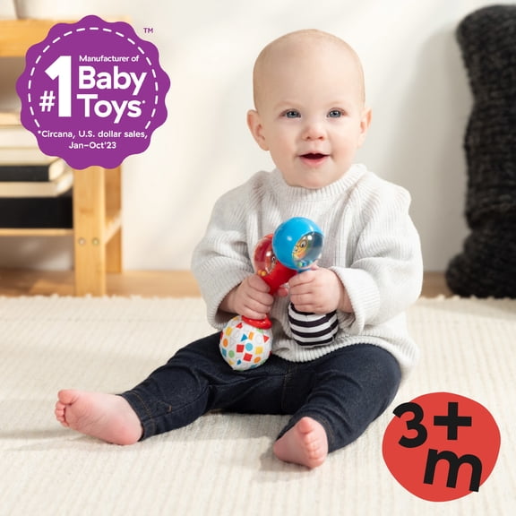 Baby Einstein Shake & Groove Toy Maracas Instrument Toy, Ages 3+ Months