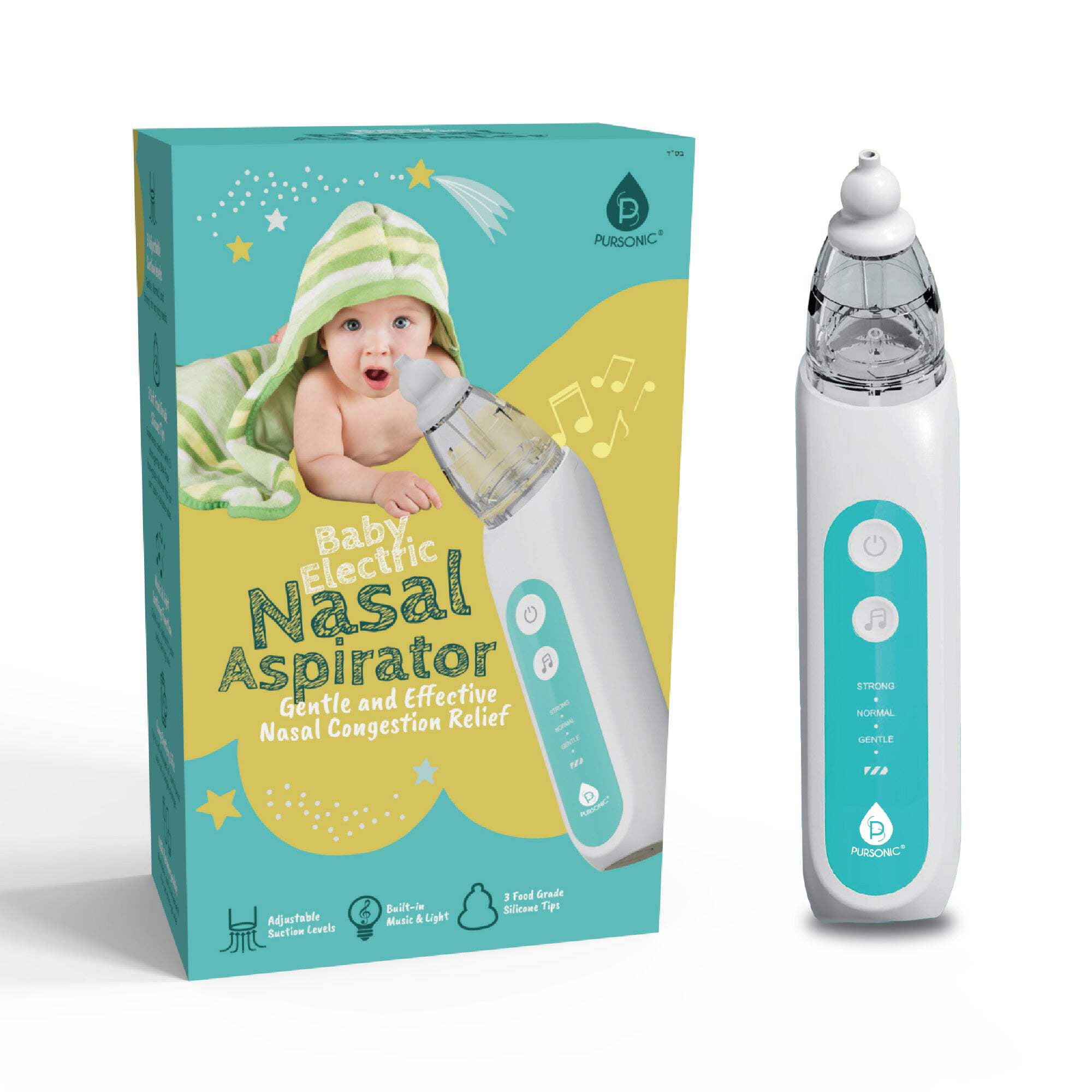 Pursonic NAS18 Baby Electric Nasal Aspirator - Gentle Care for Clearer Breathing