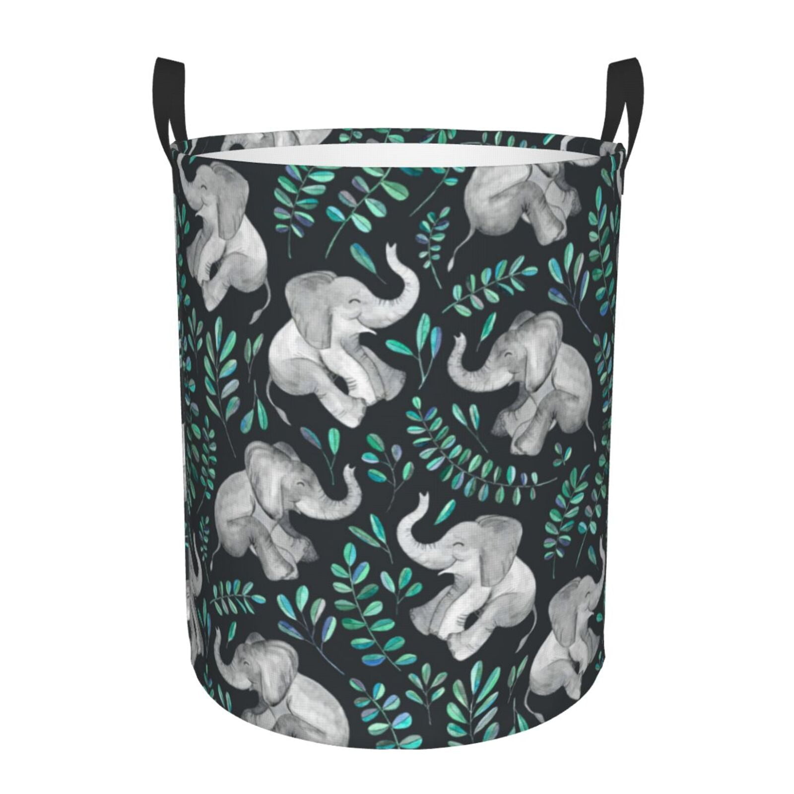 Baby Elephant (4) Laundry Basket Freestanding Large Waterproof Laundry