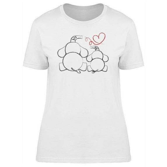 Baby Elephant And His Mother T-Shirt Women -Image by Shutterstock, Female x-Large