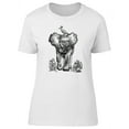 thumbnail image 1 of Baby Elephant & Bird Sketch T-Shirt Women -Image by Shutterstock, Female Small, 1 of 4
