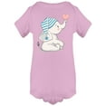thumbnail image 1 of Baby Elephant In A Sleeping Cap Bodysuit Infant -Image by Shutterstock,  Newborn, 1 of 2