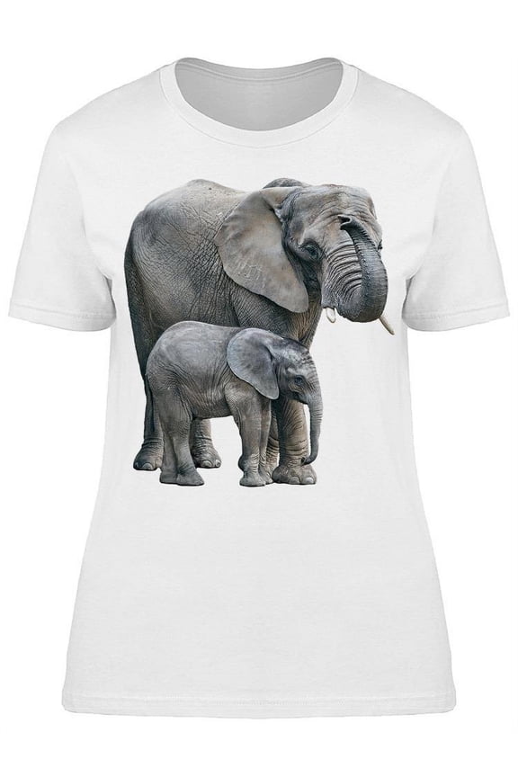 Baby Elephant, Mother Elephant T-Shirt Women -Image by Shutterstock, Female 3X-Large