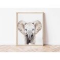 thumbnail image 1 of Baby Elephant Safari Nursery Wall Art, Safari Nursery Decor, Baby Elephant Print, Animal Print, Nursery Decor, Gender Neutral Nursery Art Home Decor #216, Unframed Poster Size 8x12, 1 of 4