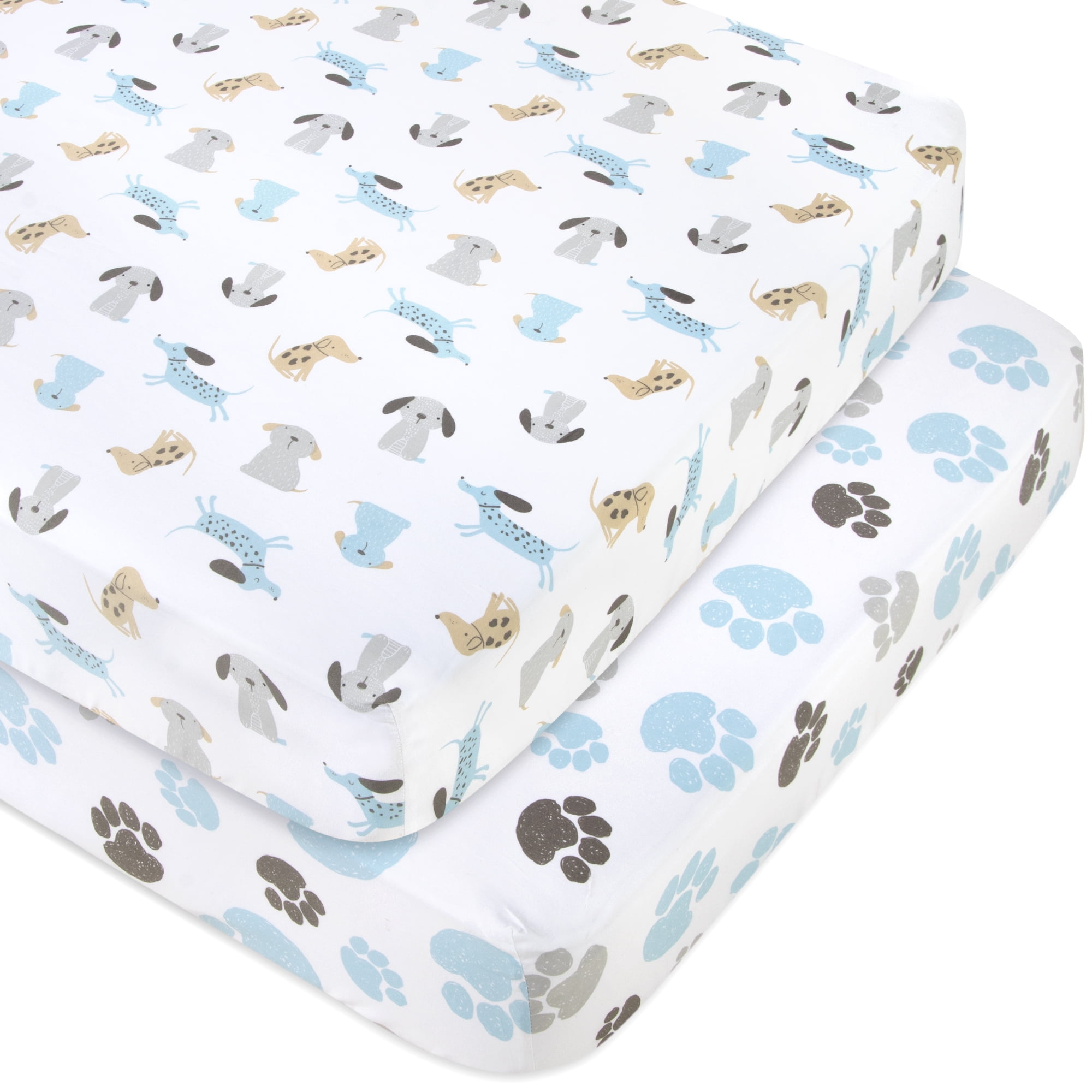 Baby Essentials 2 Pack of 52”L x 28”W Standard Microfiber Patterned