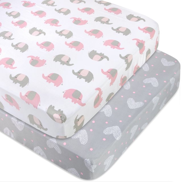 Baby Essentials 2 Pack of 52”L x 28”W Standard Microfiber Patterned