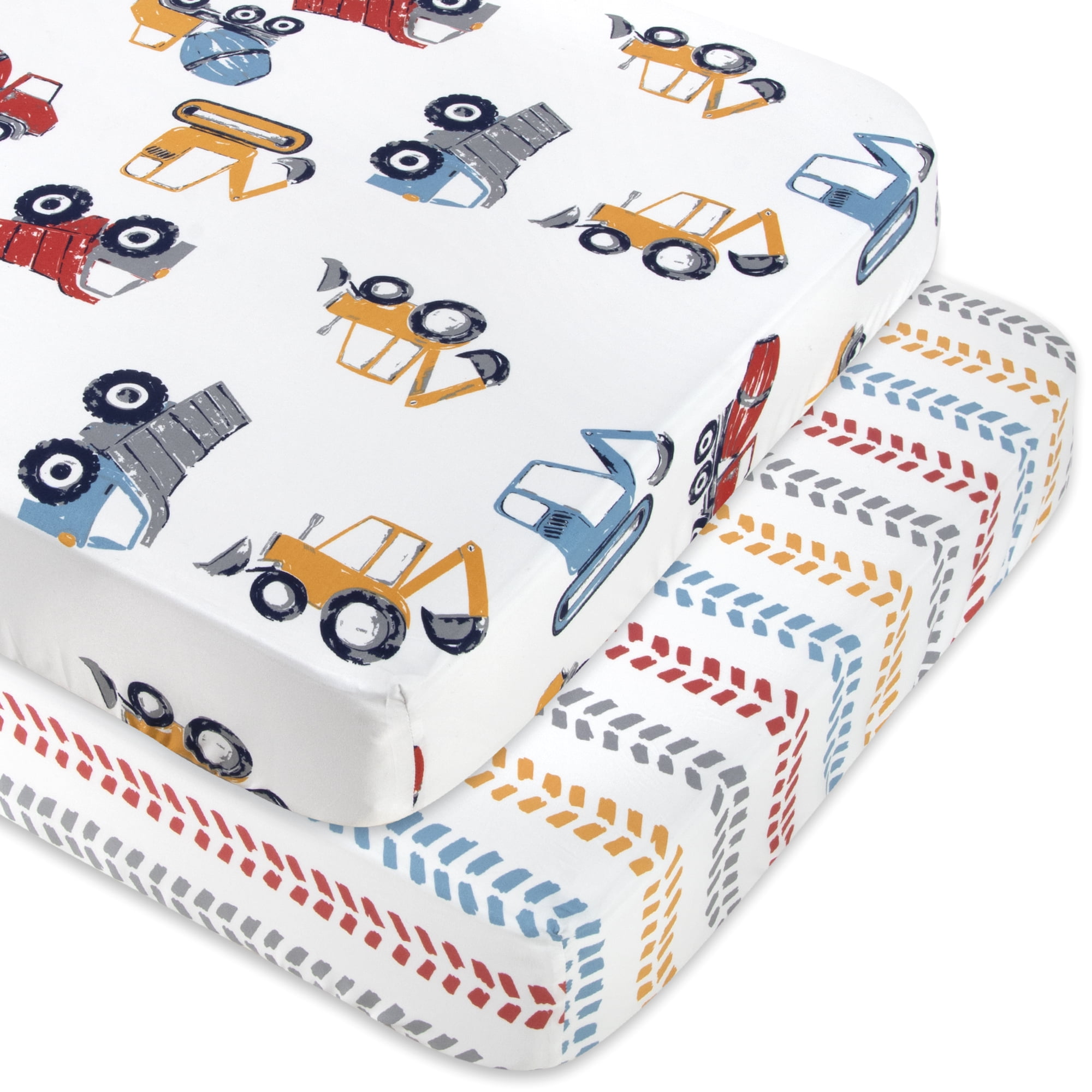 Toddler Unisex Microfiber Crib Sheets Set with Fun Prints