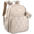 thumbnail image 1 of Baby Essentials 3 in 1 Diaper Bag Backpack, Changing Pad & Pacifier Pouch for Newborns, Infants, Toddlers - Quilted, Smooth, Sheek, Padded in Design, 1 of 8