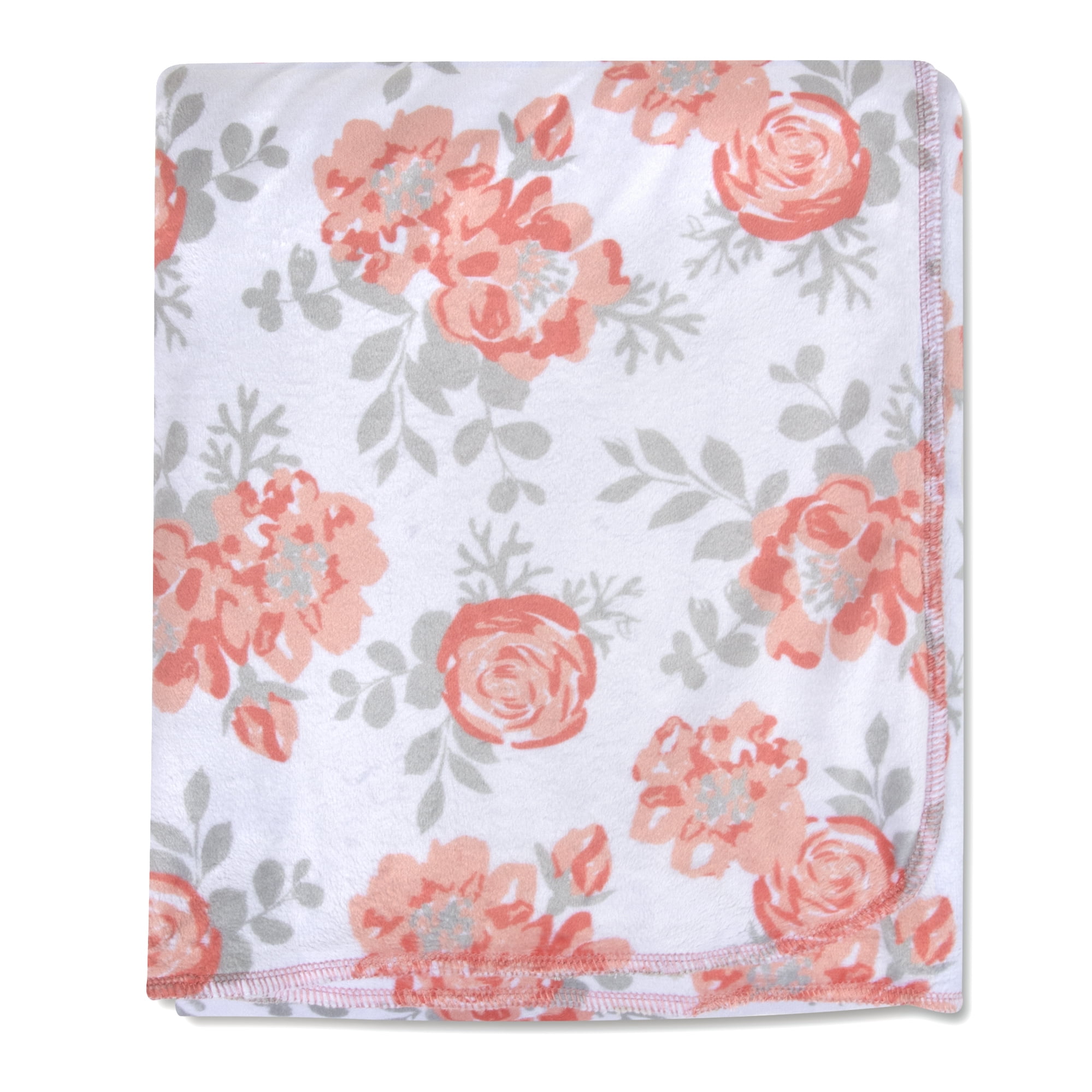 Baby Essentials 35”L x 30”W Reversible Soft Plush Fleece Throw Blanket