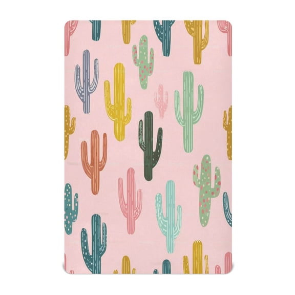 Baby Essentials 39”x 27”- Standard Cotton-like Modal Elastic- Cactus Design Crib Sheets for Newborns and Toddlers