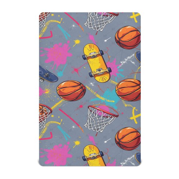 Baby Essentials 39”x 27”- Standard Cotton-like Modal Elastic- Hoop Graffiti Design Crib Sheets for Newborns and Toddlers