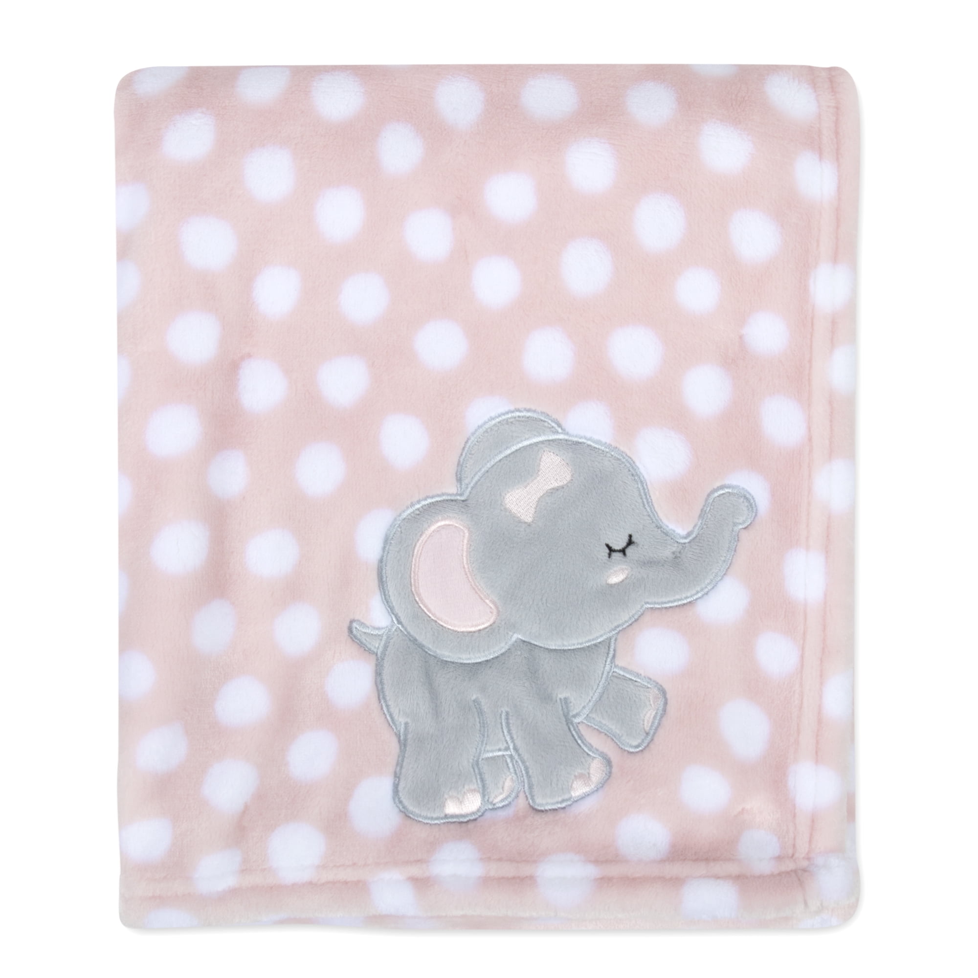Baby Essentials 40”L x 30”W Embroidered Playful Soft Plush Fleece Throw