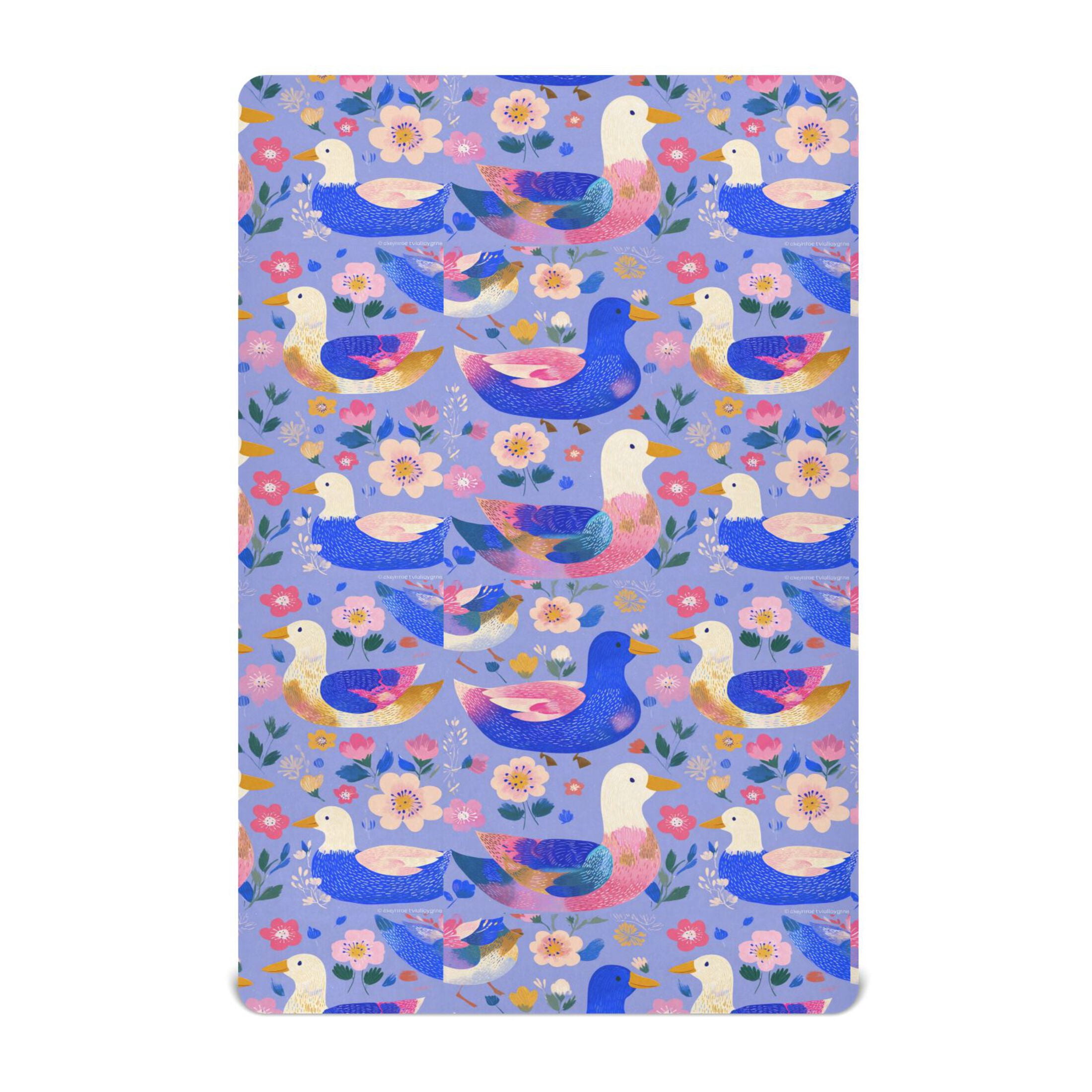 Baby Essentials 52”x 28”- Standard Cotton-like Modal Elastic- Duck Design Crib Sheets for Newborns and Toddlers