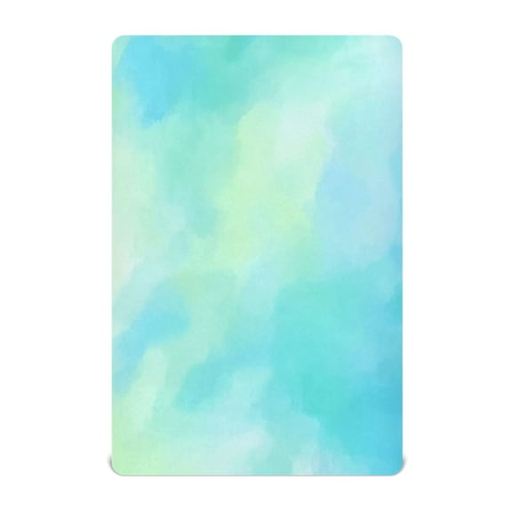 Baby Essentials 52x 28- Standard Cotton-like Modal Elastic- Green Watercolor Design Crib Sheets for Newborns and Toddlers