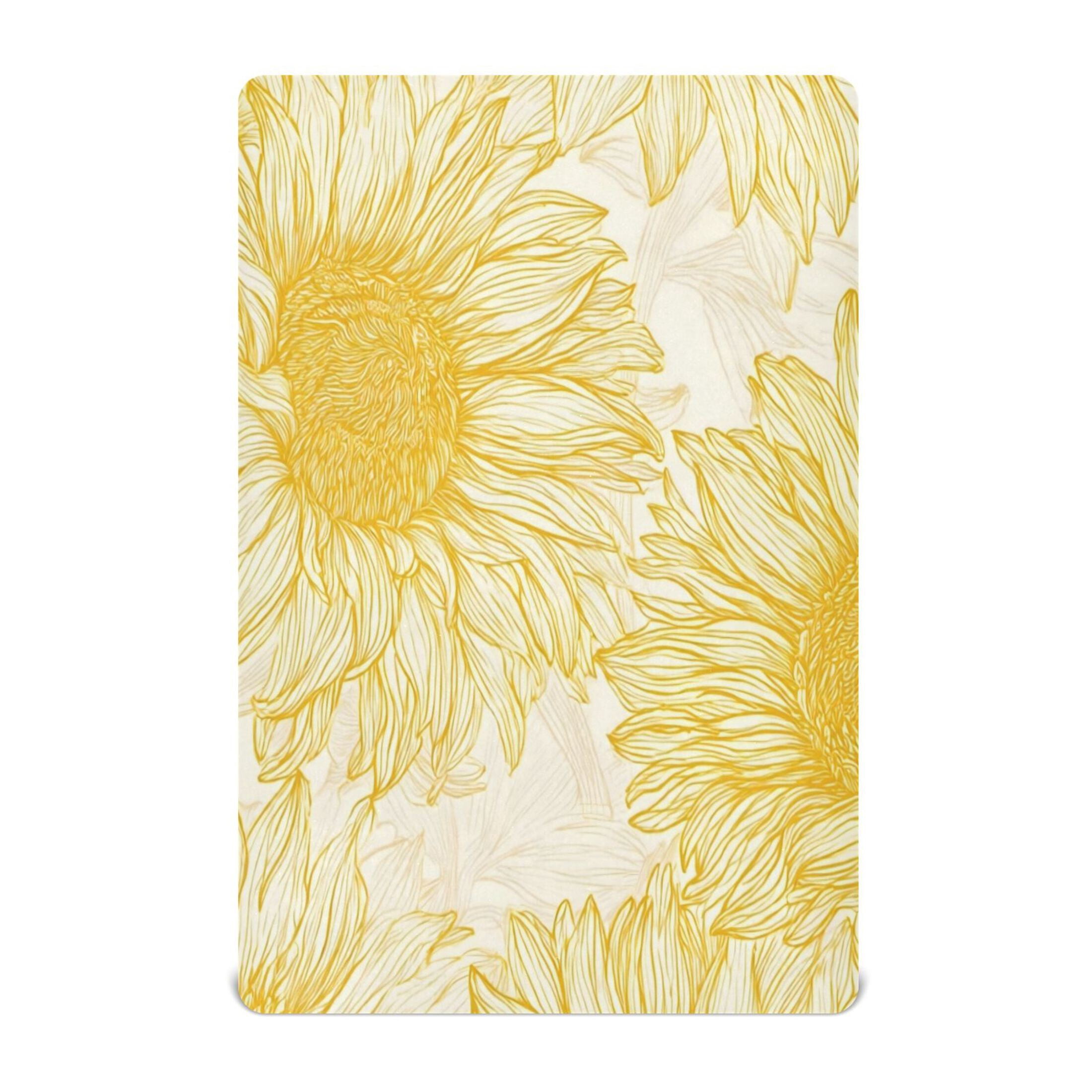 Baby Essentials 52”x 28”- Standard Cotton-like Modal Elastic- Light Yellow Line Design Crib Sheets for Newborns and Toddlers