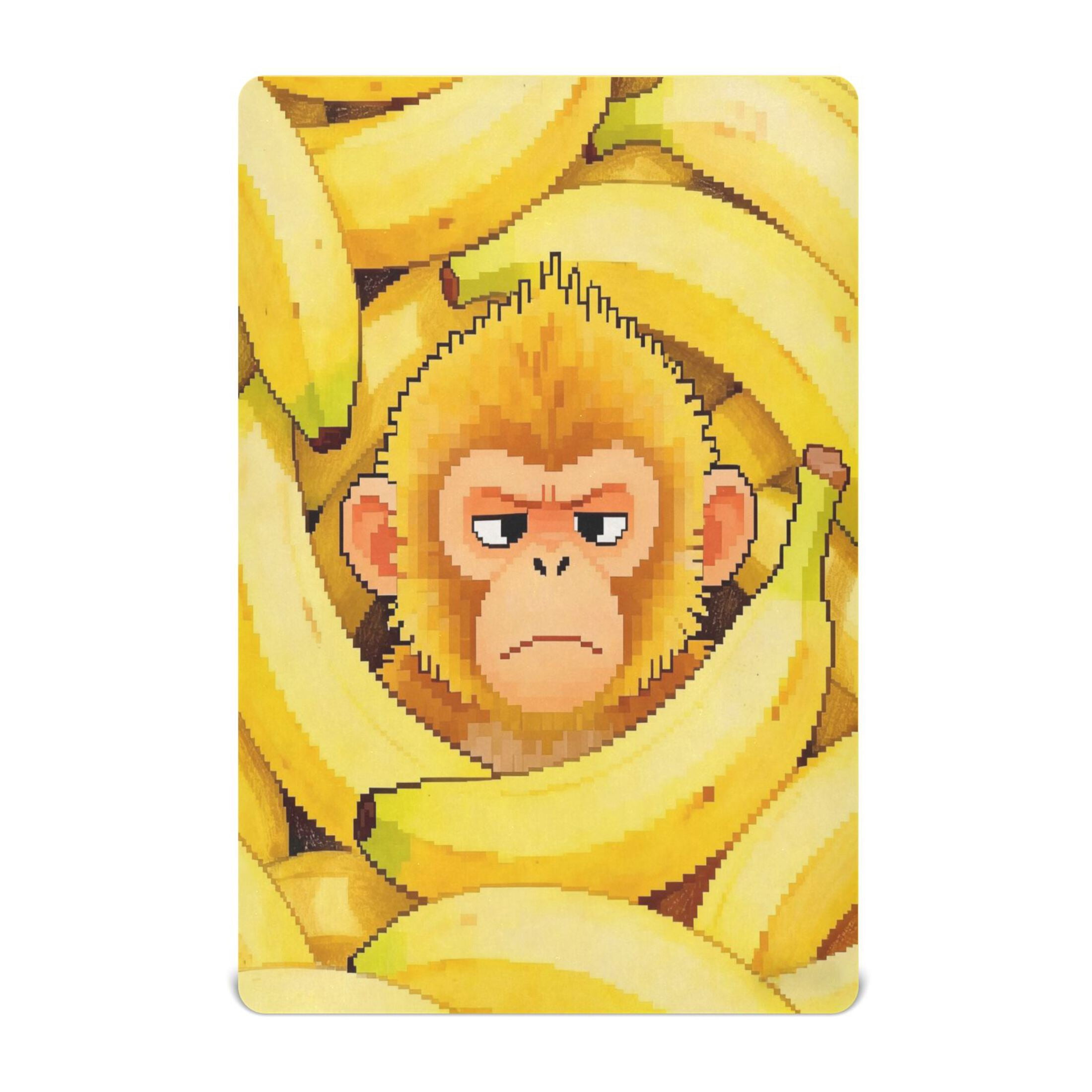 Baby Essentials 52”x 28”- Standard Cotton-like Modal Elastic- Monkey Pattern Design Crib Sheets for Newborns and Toddlers