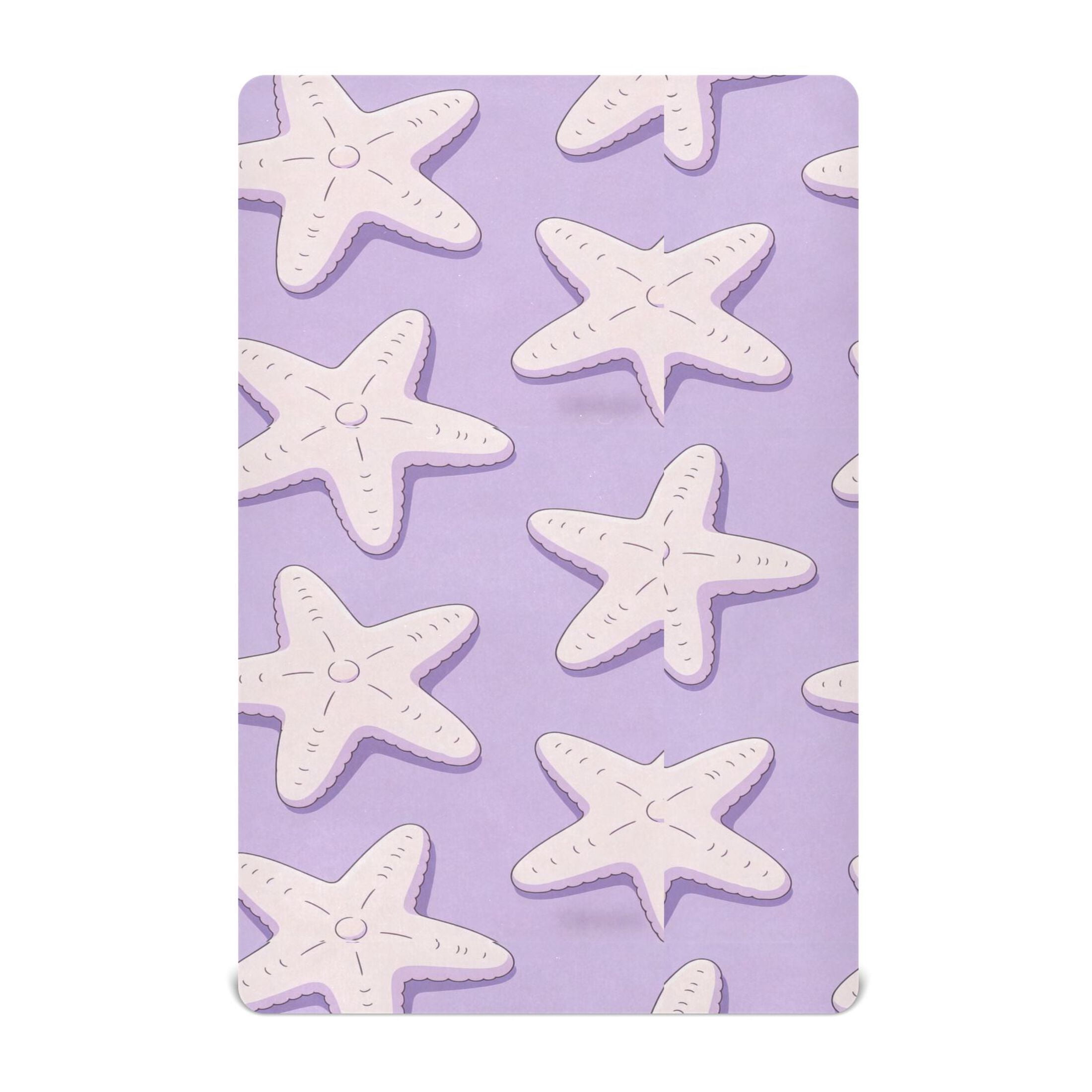 Baby Essentials 52”x 28”- Standard Cotton-like Modal Elastic- Purple Starfish Design Crib Sheets for Newborns and Toddlers