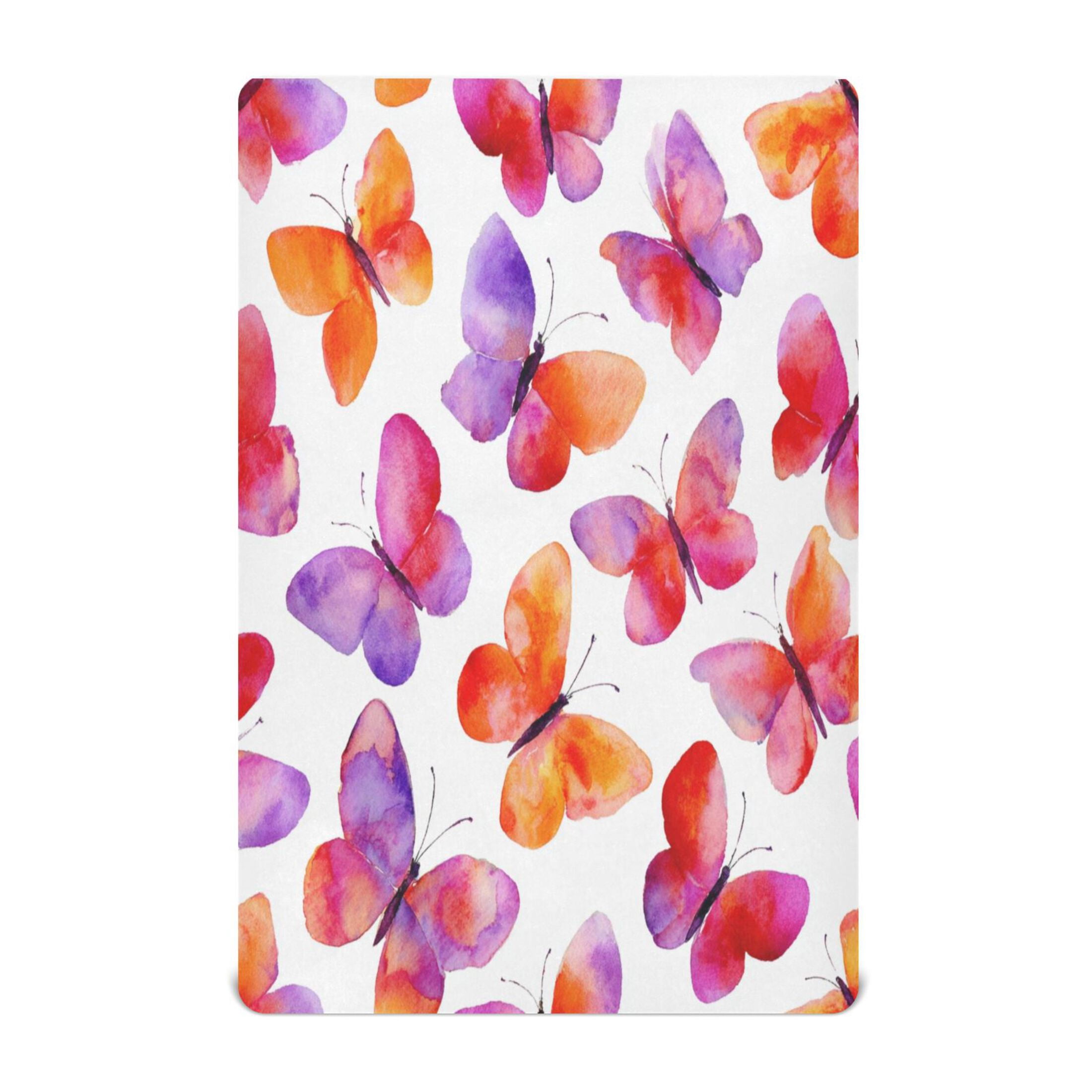 Baby Essentials 52”x 28”- Standard Cotton-like Modal Elastic- Red Watercolor Pattern Design Crib Sheets for Newborns and Toddlers