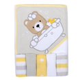 thumbnail image 1 of Baby Essentials 6 Piece Embroidered Hooded Cotton Bath Towel and Washcloth Set for Infants, Newborns and Toddlers 6 – 12 Months for Bath Time, Showers, Lounge, Beach and Pool in Bubbly Bear, 1 of 5