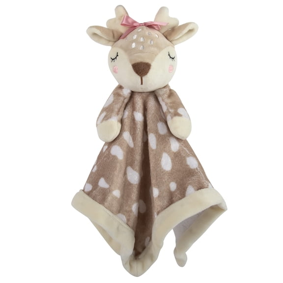 Baby Essentials Minky Doll Animal Snuggler Blanket for Newborns, Infants, Toddlers, Cuddling, Naptime and Bedtime in Freckled Fawn